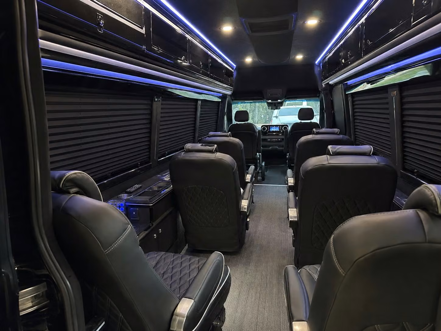 sprinter van with driver inside